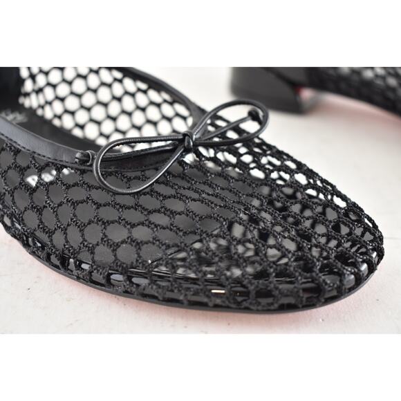 Christian Louboutin Sweetie Jane Mesh Flat Black Patent Ballet Ballerina 39.5 - Picture 8 of 16